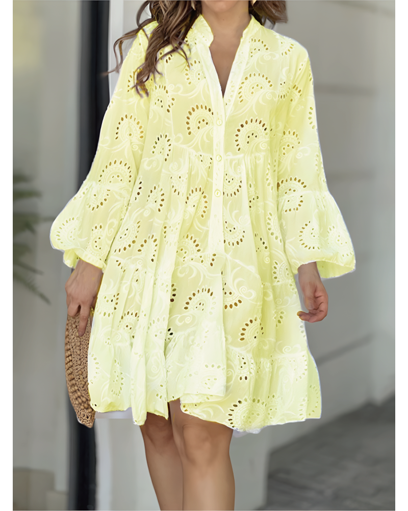 Crisp Eyelet Dress