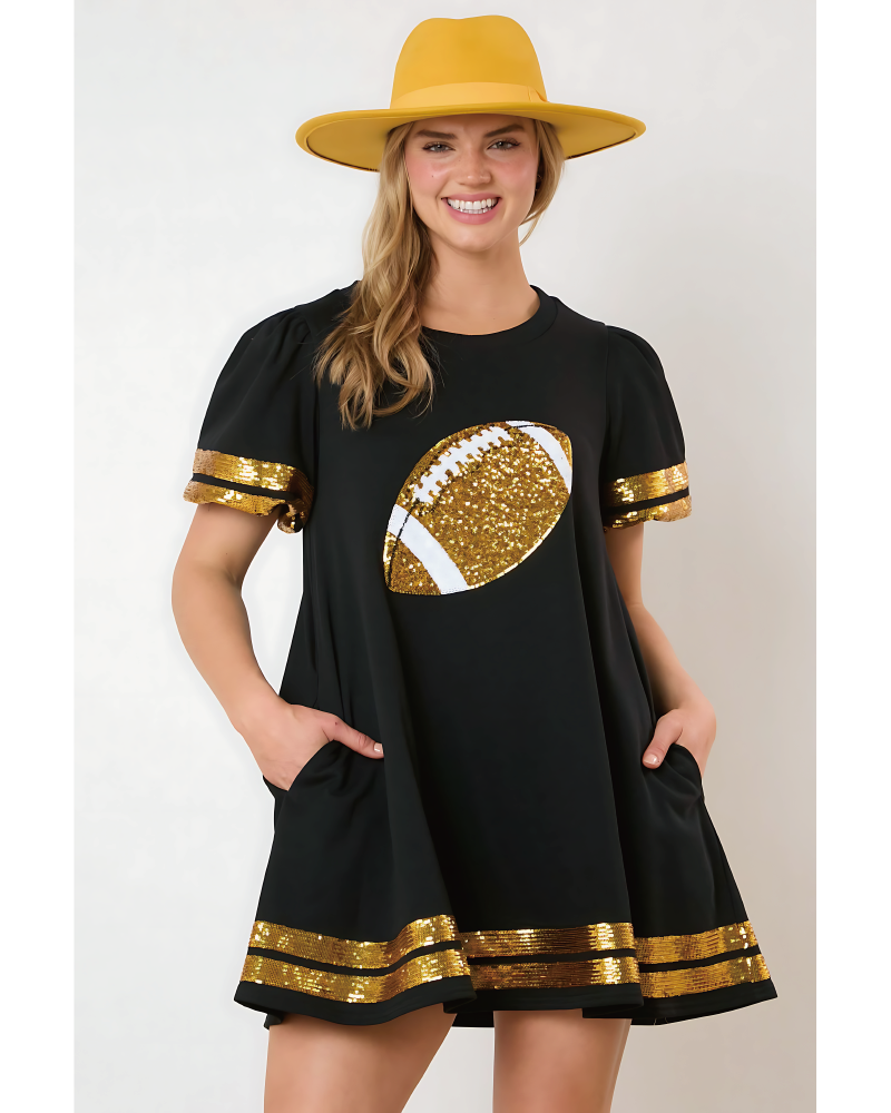 Game Day Sequin Tunic Dress
