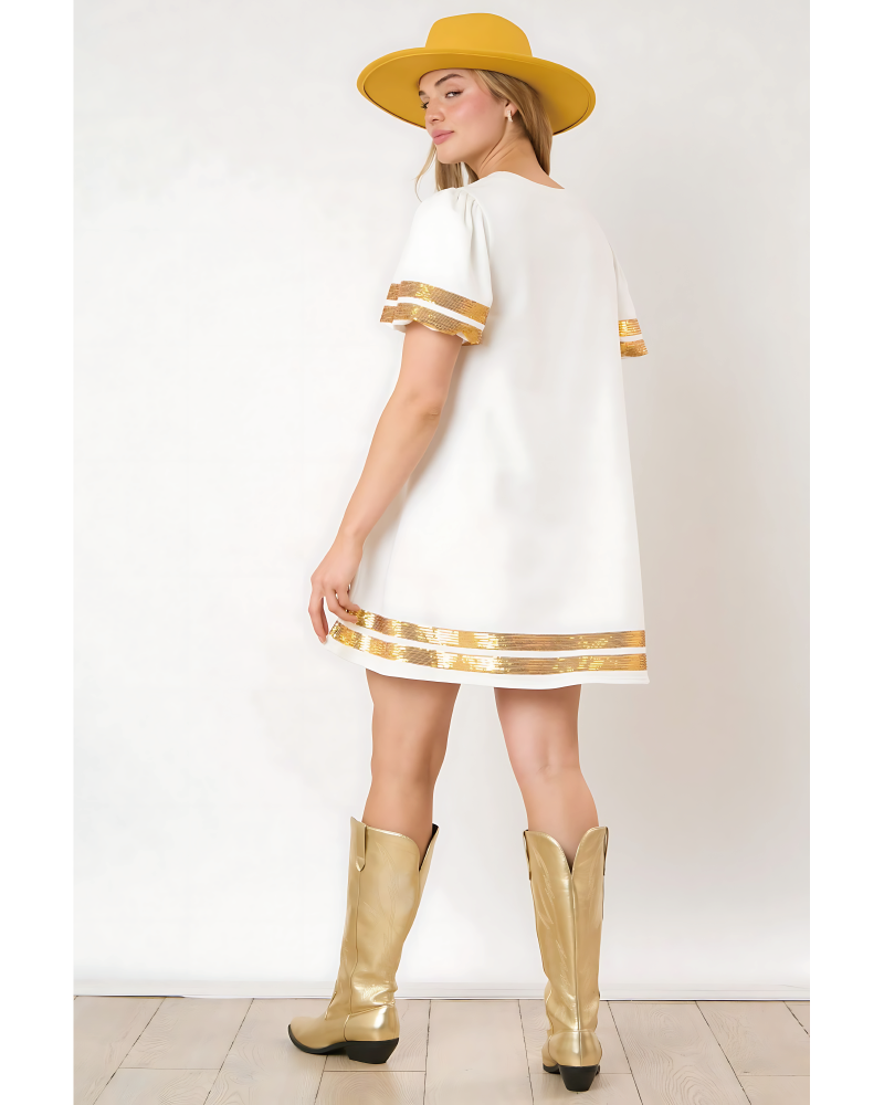 Game Day Sequin Tunic Dress