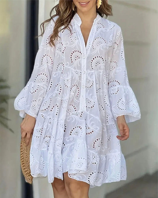 Crisp Eyelet Dress