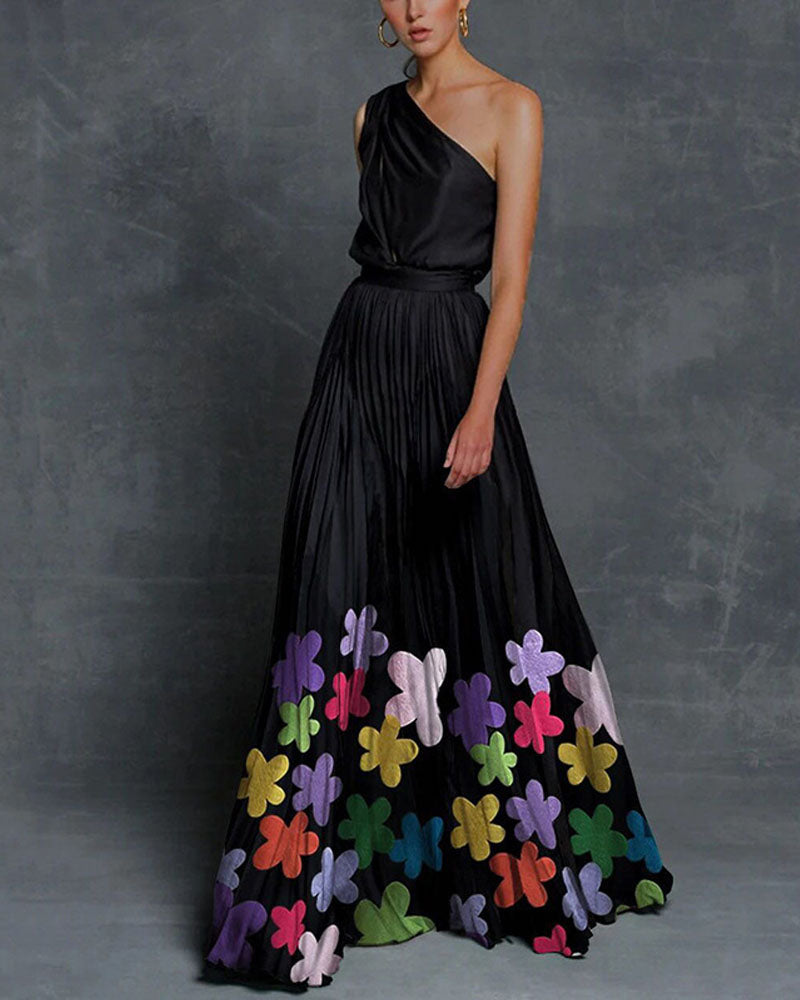Elisa One Shoulder Maxi Dress