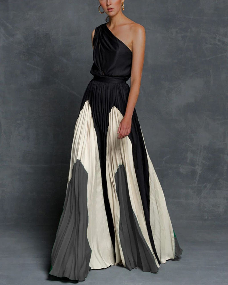 Elisa One Shoulder Maxi Dress