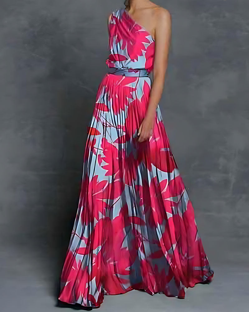 Elisa One Shoulder Maxi Dress