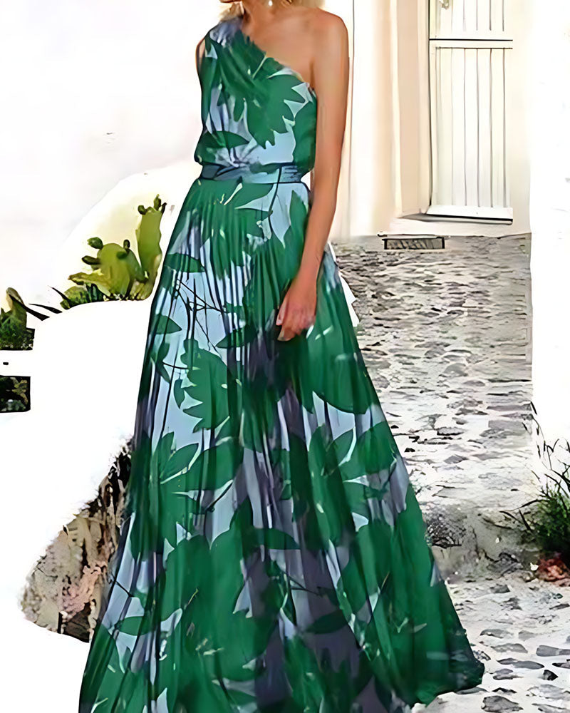 Elisa One Shoulder Maxi Dress