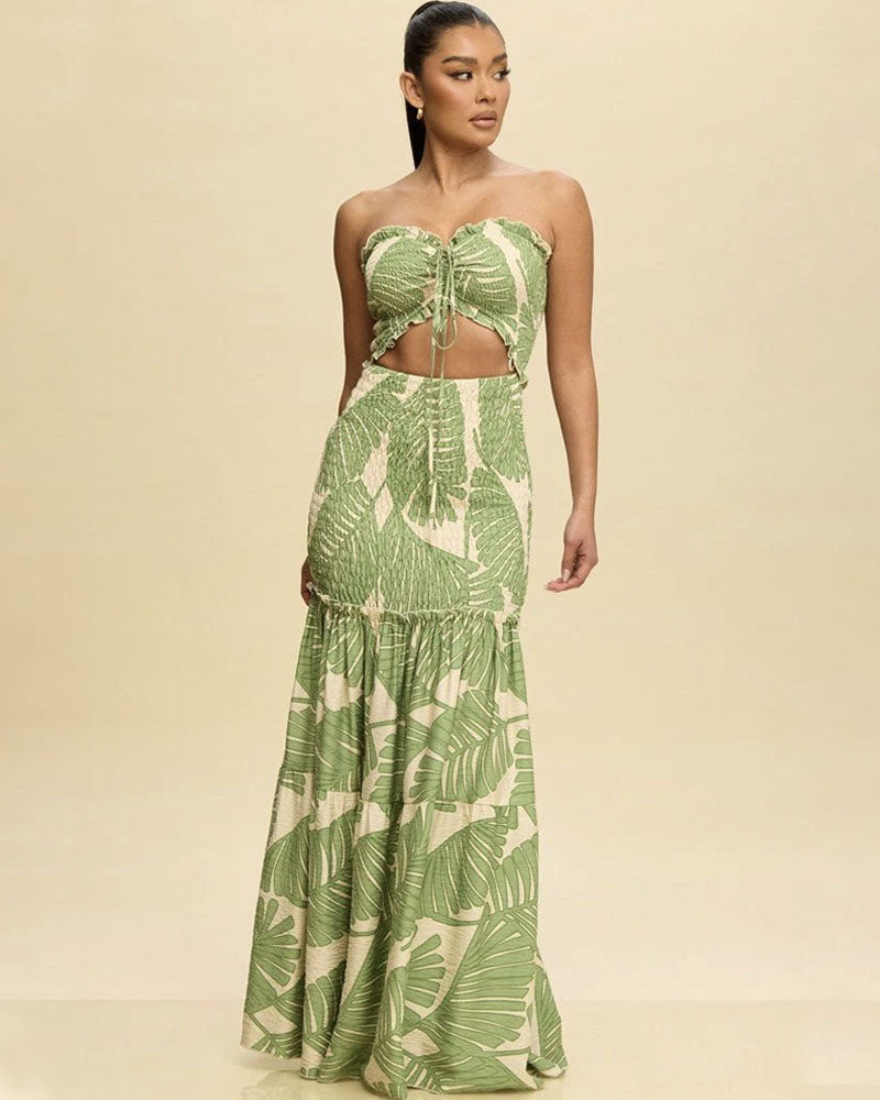 Vivica Floral Smocked Maxi Dress