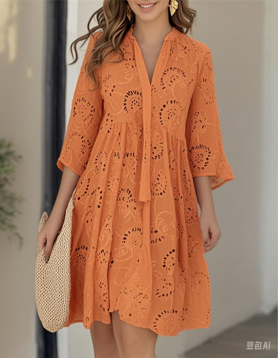 Crisp Eyelet Dress