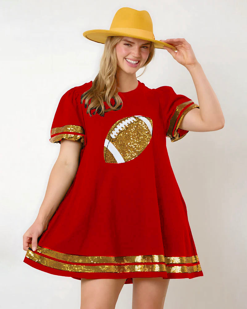 Game Day Sequin Tunic Dress